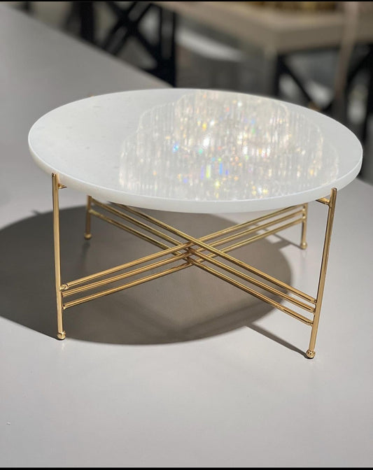 Marmor Etagere Tisch mit Metallgestell