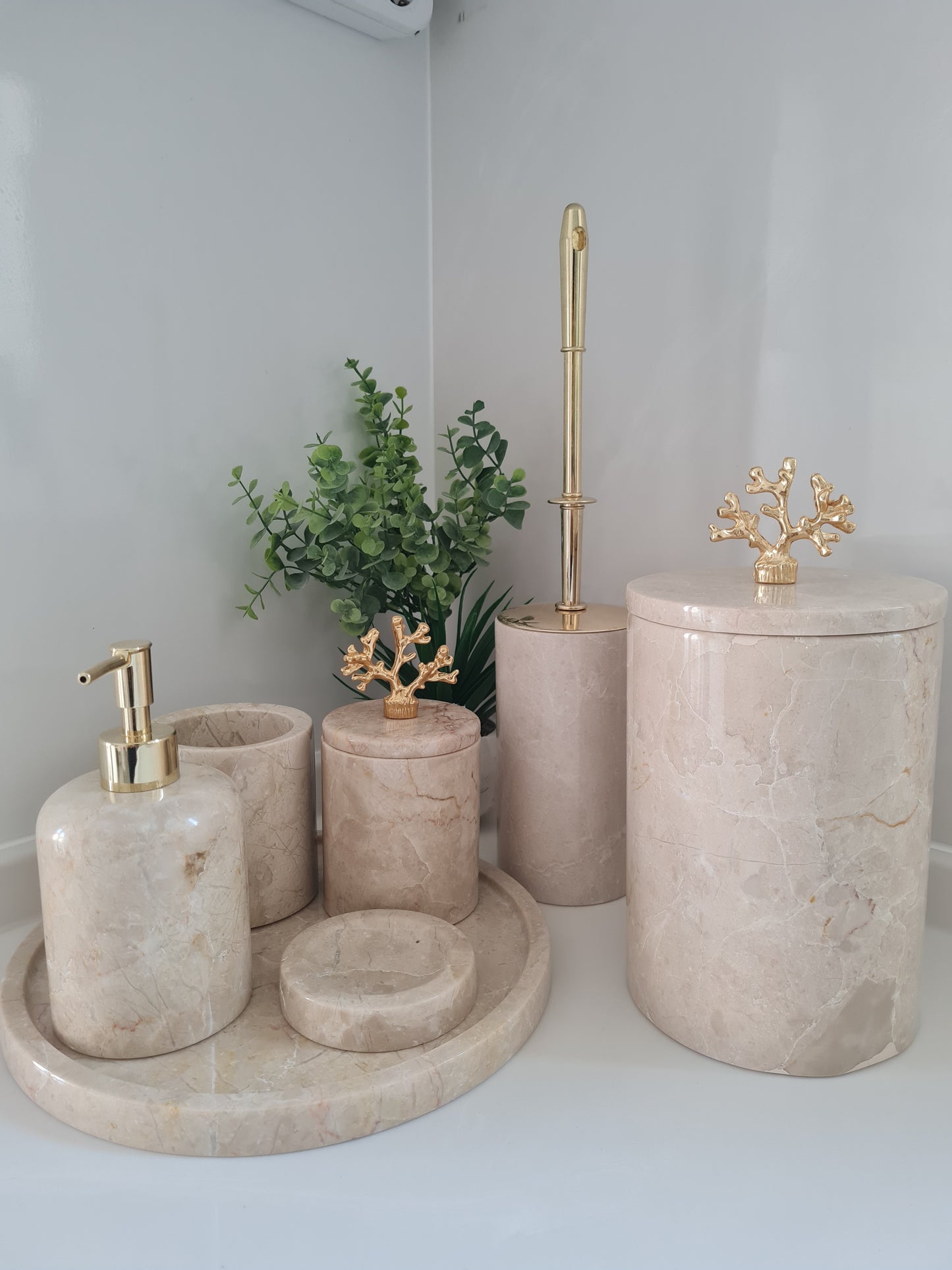 Marmor Badezimmer Zubehör Set 7-teilig