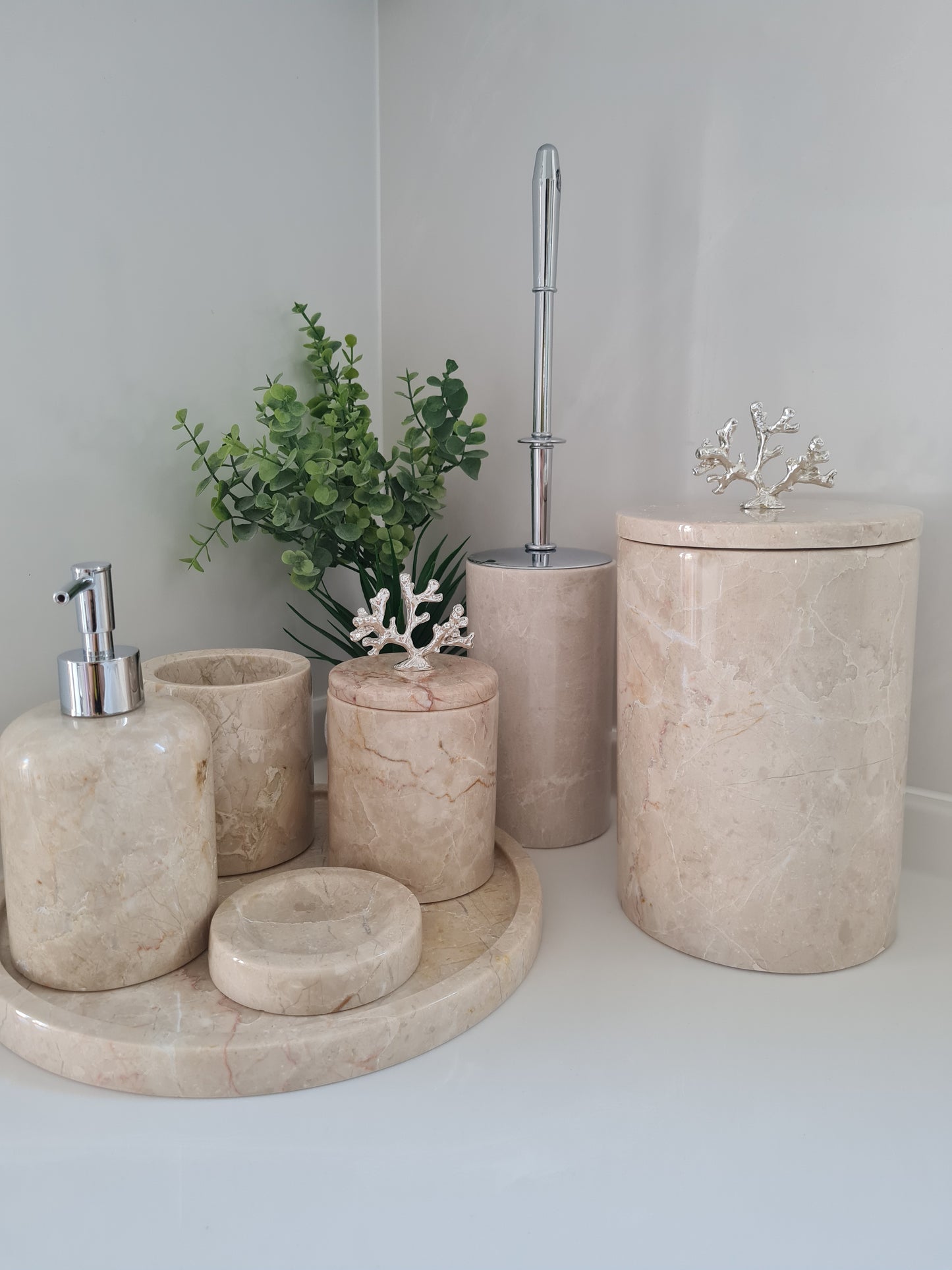 Marmor Badezimmer Zubehör Set 7-teilig
