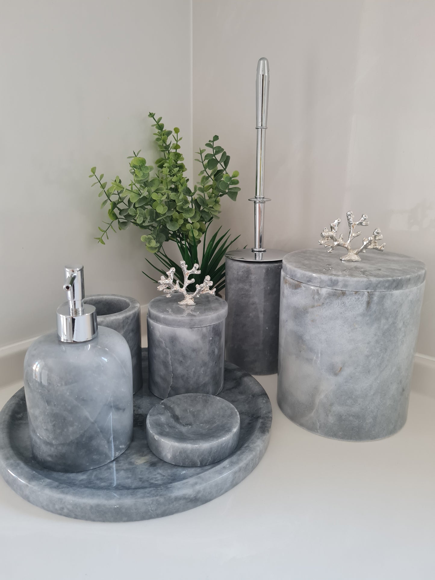 Marmor Badezimmer Zubehör Set 7-teilig