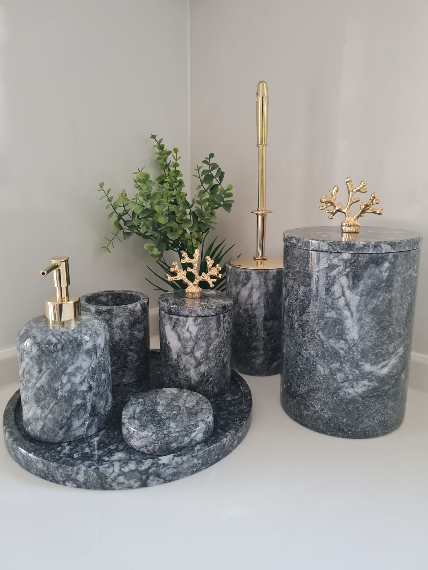 Marmor Badezimmer Zubehör Set 7-teilig