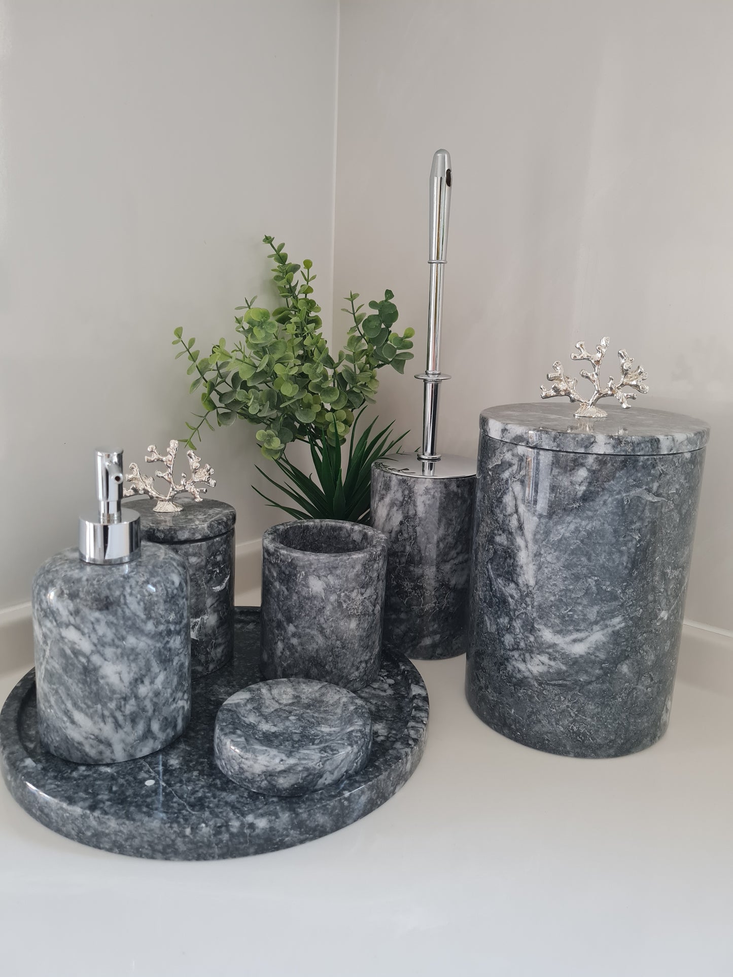 Marmor Badezimmer Zubehör Set 7-teilig