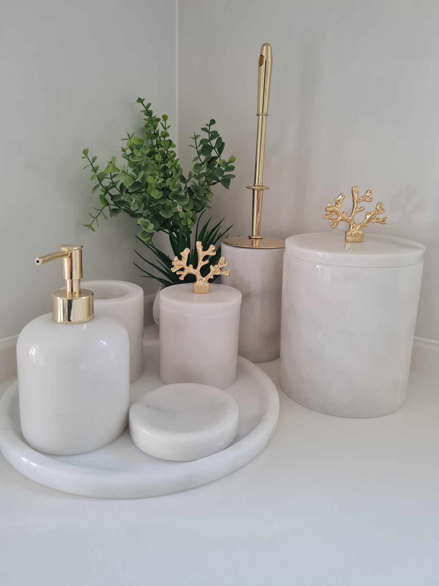 Marmor Badezimmer Zubehör Set 7-teilig