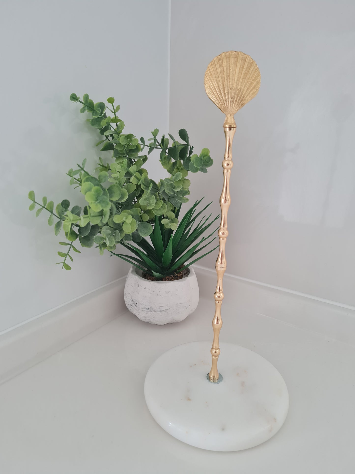 Marmor Küchenrollenhalter mit Metallhalterung